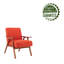 Chaise d'appoint rembourrée en tissu avec pieds en bois d'hévéa Ammanda-1779010809