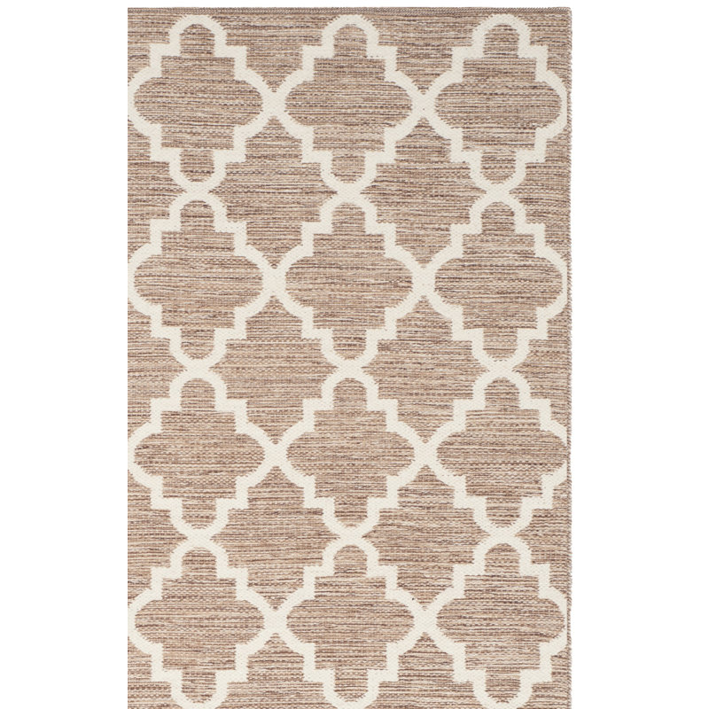 Melchor Hand Woven Cotton Geometric Rug, Rectangle 2'6" x 4'