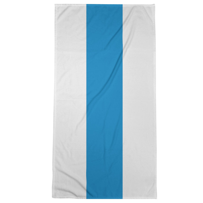 Microfiber Bath Towel, Carolina Football Stripes White / Blue