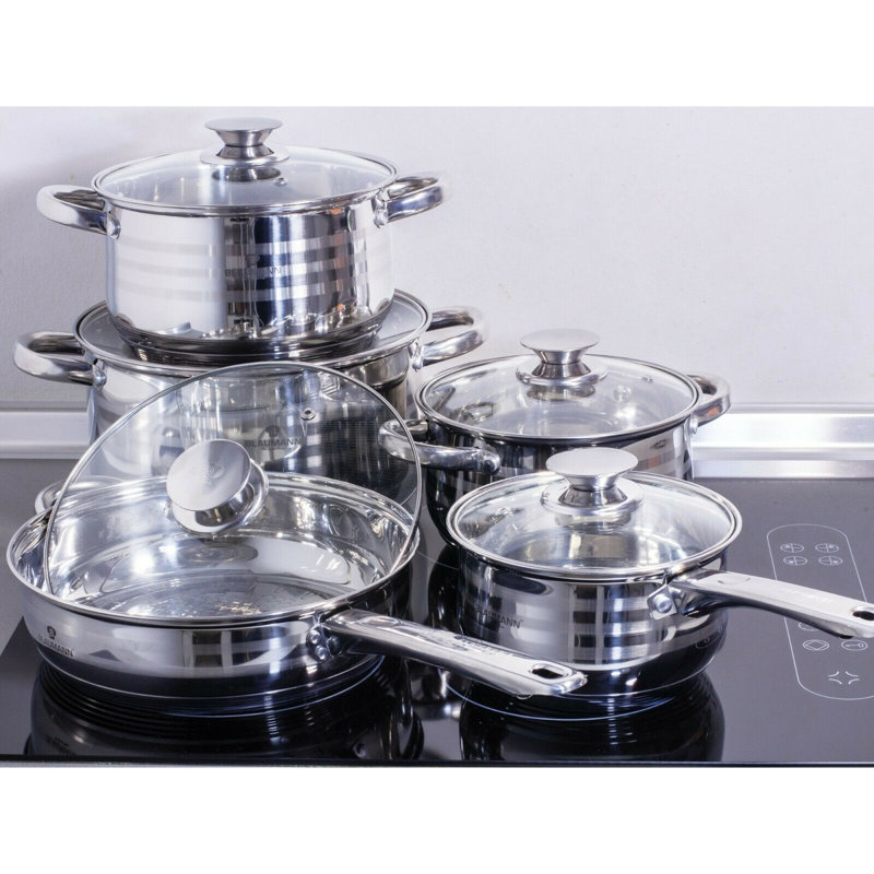 10 - Piece Non-Stick Stainless Steel Cookware Set