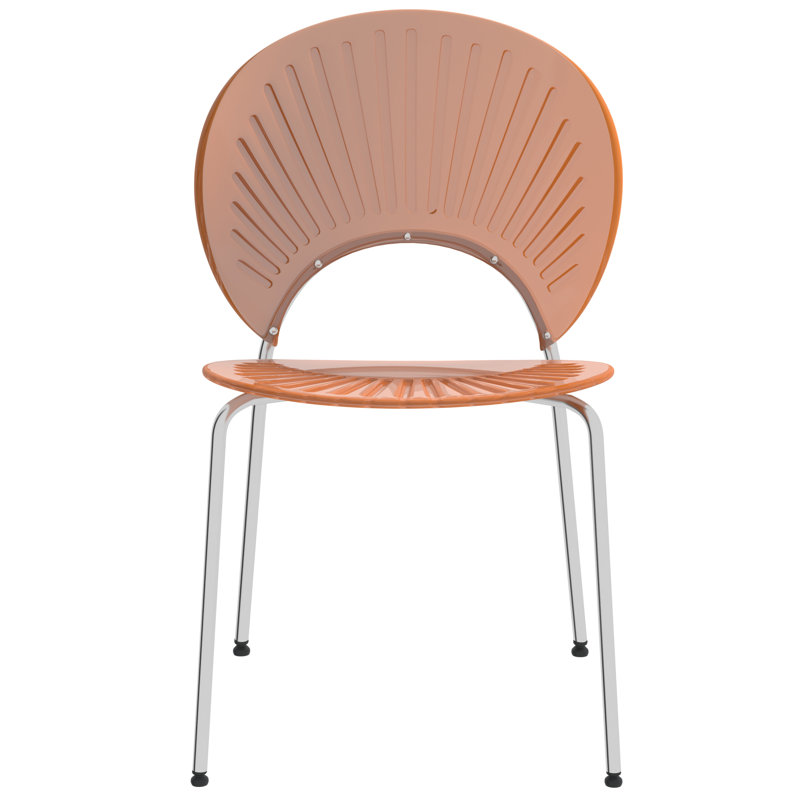 Kayahna 17.52'' H Metal Stacking Side Chair, Amber, 1