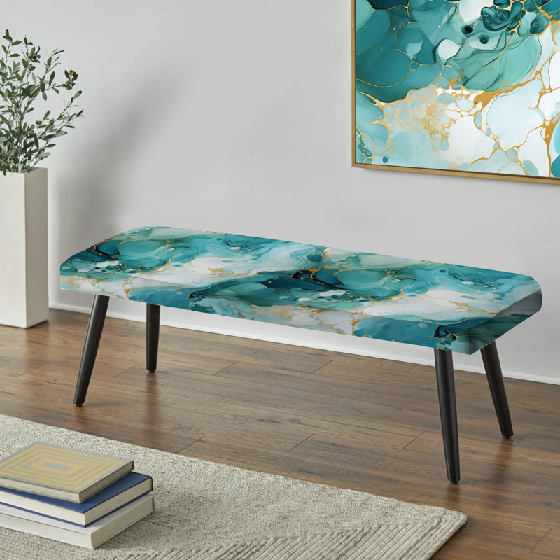 Banc rembourré en marbre Emerald Oceanic Allure