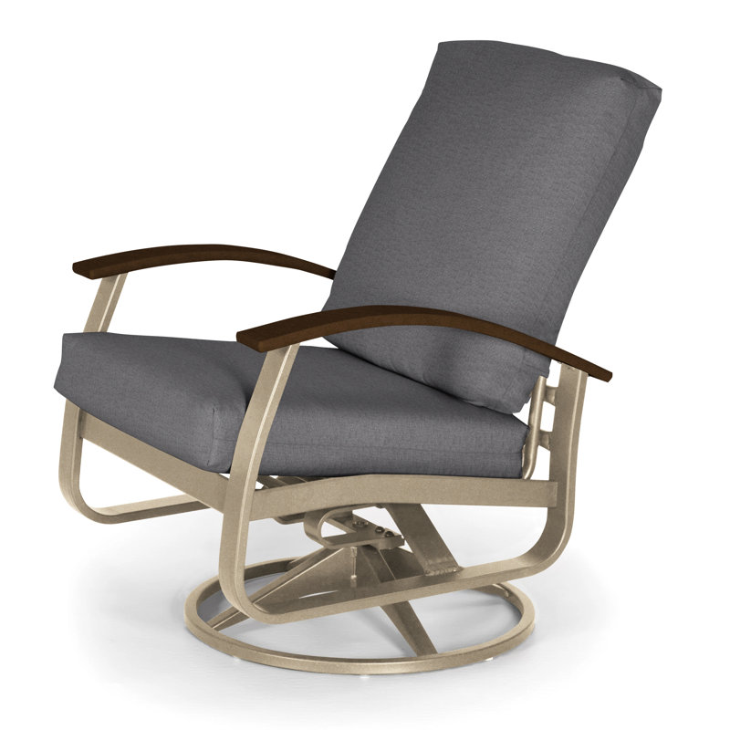 Belle Isle Outdoor Swivel Lounge Chair, Cast Slate Sunbrella® Plainweave, Kona P10, Textured Graphite