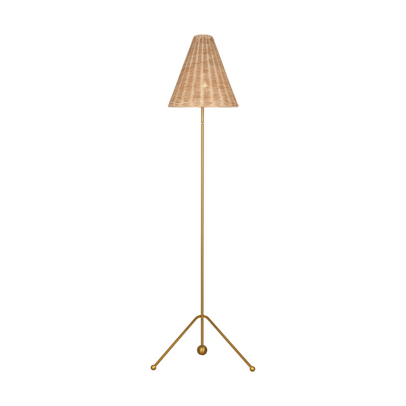 58.63'' Aged Iron Traditional Floor Lamp, Brown