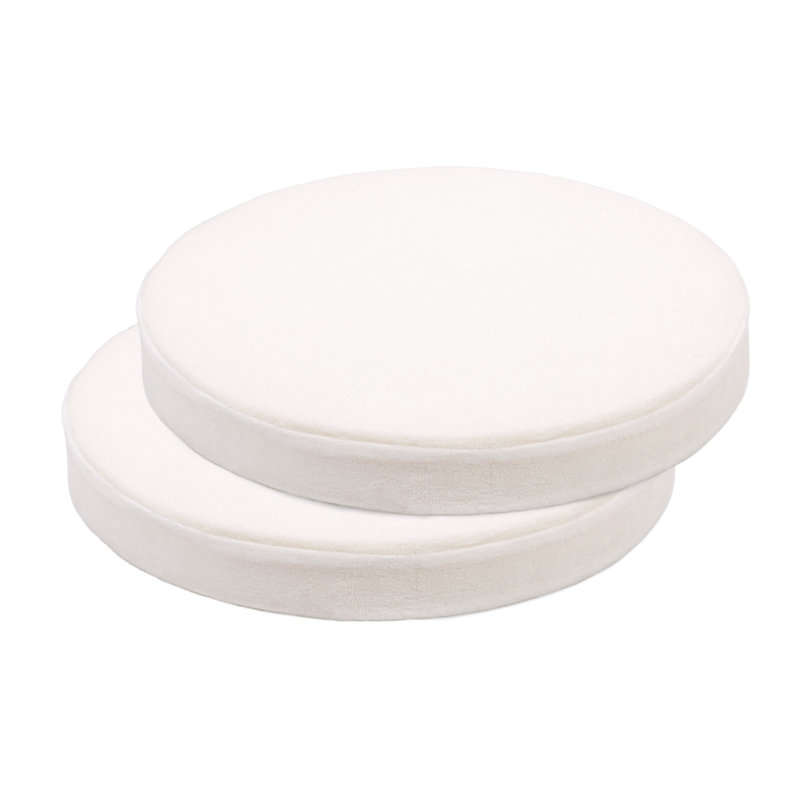 Indoor 2'' Dining Chair Seat Cushion, White Polyester/Polyester Blend