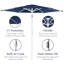 Parasol de marché pour terrasse 7,5 pi-939411094