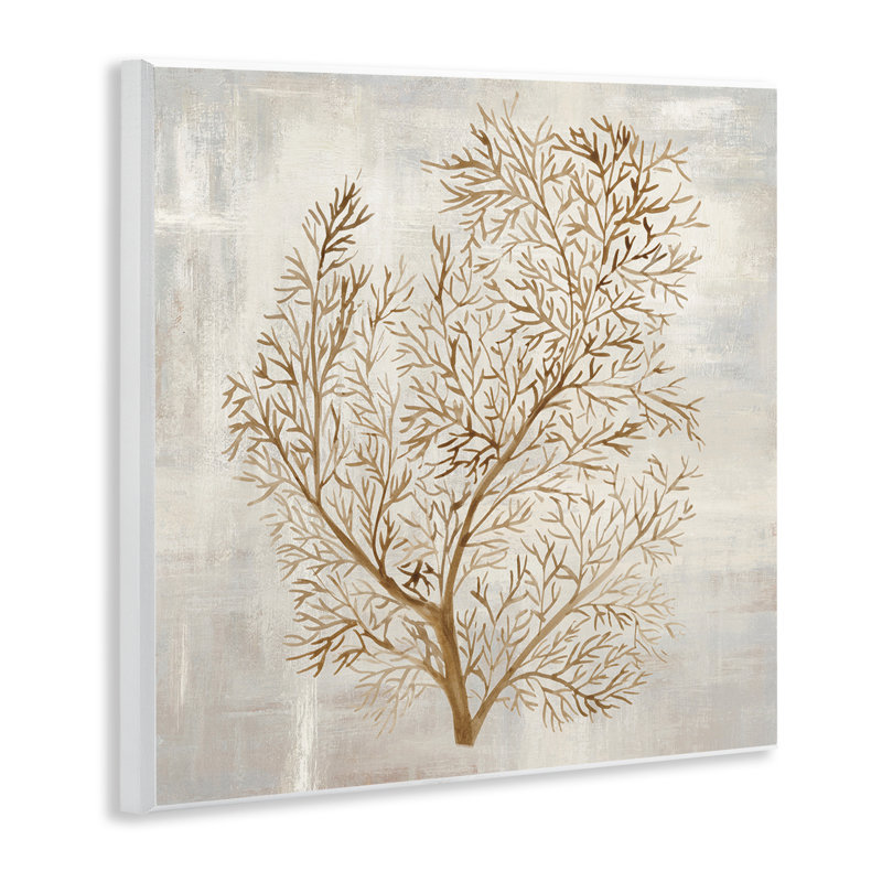 Plaque murale botanique Beige Tides, design par Hannah Dawson