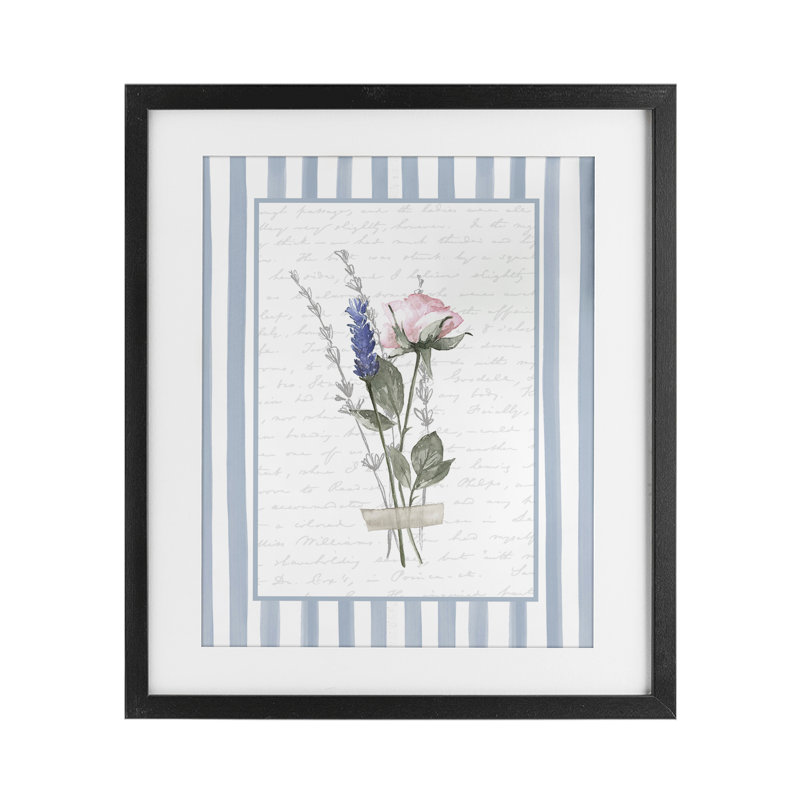 «Delicate Herbs», reproduction d'art encadrée sous verre, lettrée et doublée, H 16 po x l 13 po, Cadre noir minuit
