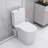 Upflush Toilet For Basement, 600W Macerating Toilet System With Powerful Dual Flush, Elongated 17.25 ADA Comfort, Softclose Seat, 3 Water Inlets Connect To Sink, Shower, White