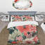 Ensemble de housse de couette rose à motif floral tropical et jungle I-101242856