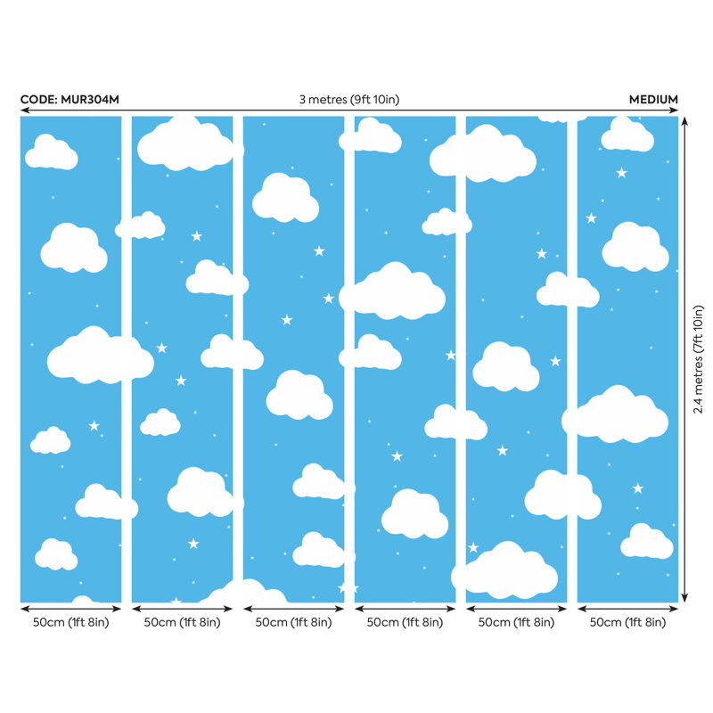 Brooke Matte Wall Mural, 240cm L x 300cm W