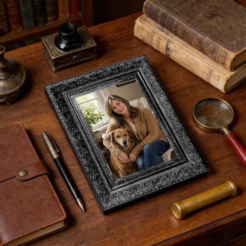 Black 1PC 11" x 14" Decorative Picture Frame with Giftable Design