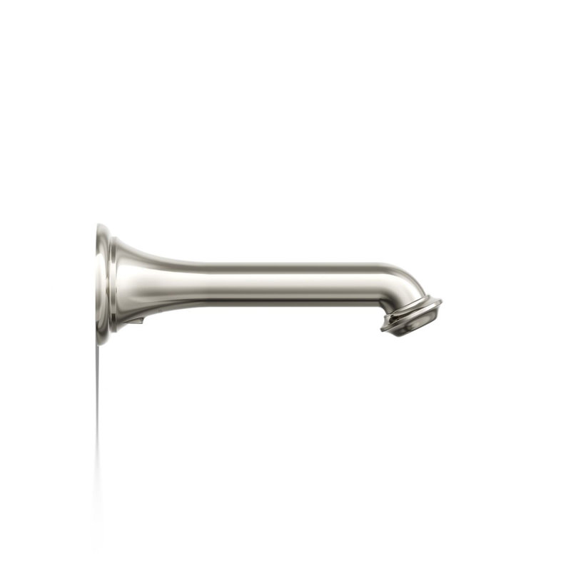 Artifacts Wall-Mount Bath Spout with Turned Design, Vibrant Polished Nickel