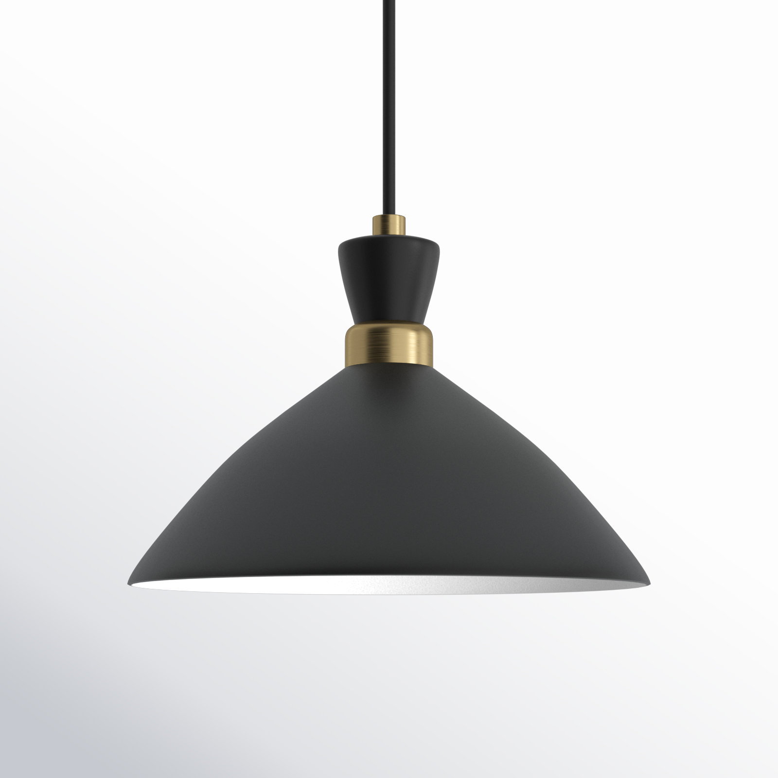 Kita Single Light Metal Dimmable Pendant, Black