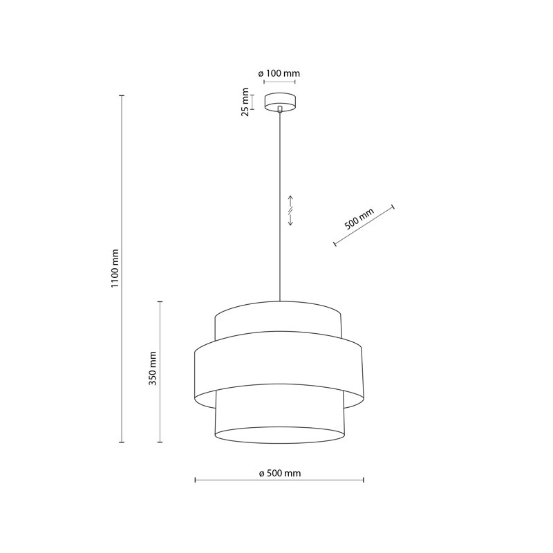 Calisto 3 - Light Stainless Steel Drum Pendant, White