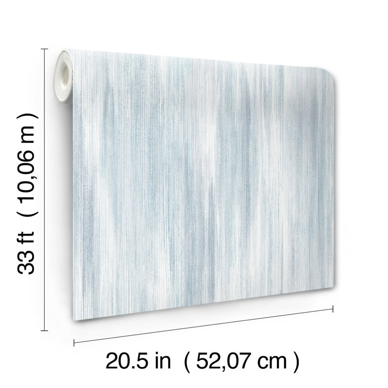 Elysian Sky Ikat Wallpaper, Blue