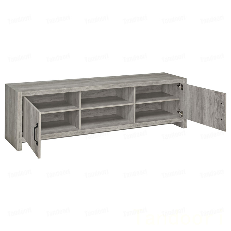 Meuble télé 71 po Grey Driftwood, Grey Brown