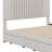 Upholstered Platform Bed with 2 Drawers and 1 Trundle, Classic Headboard Design-1223924937-1223924938