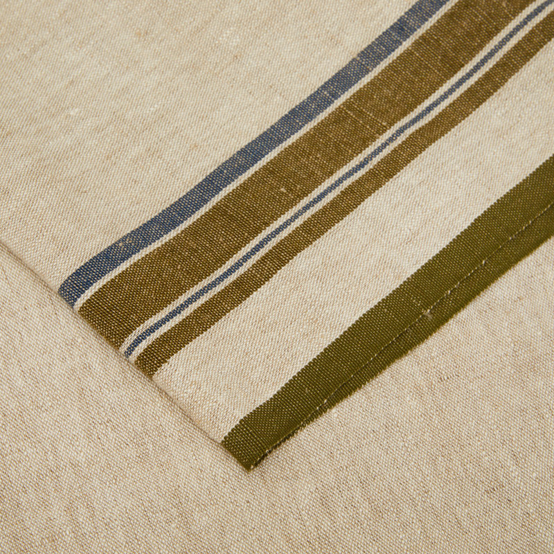 Antibes Table Runner - 20" x 72", Natural/Green