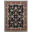Hand-Knotted High-Quality Black and Rust Area Rug