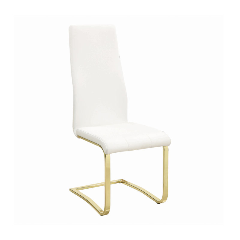 Chaise d'appoint rembourrée en blanc