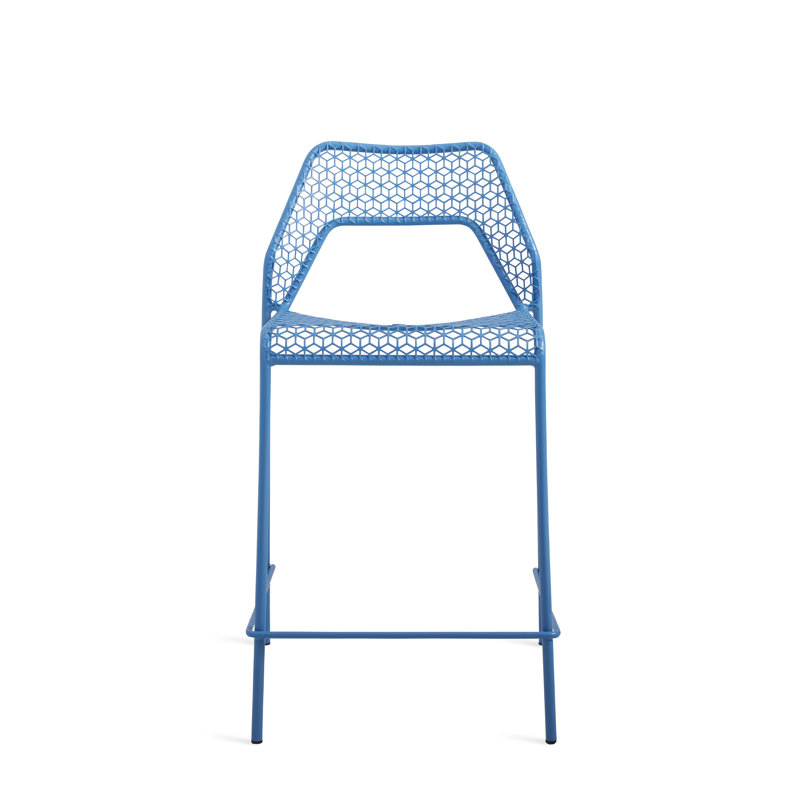 Hot Mesh Outdoor Bar Stool, Natural Yellow, Counter Stool (24.4" Seat Height)