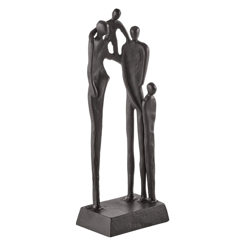Sarunas Abstract Family of Four Iron Sculpture