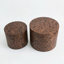 Ensemble de 2 tables basses gigognes rondes, table d'appoint en forme de souche d'arbre, sans assemblage, table d'appoint rustique à grain de tourbillon naturel pour le salon, décor de maison de campagne moderne Wabi-Sabi, pommeau brun