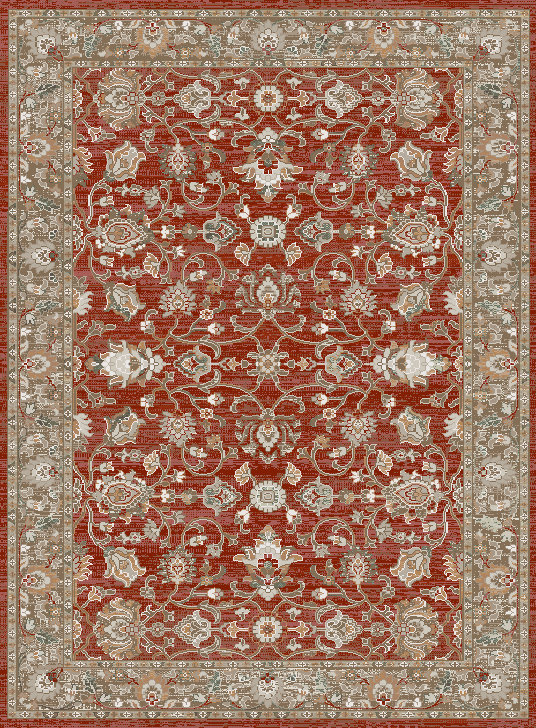 Grasmick Scarlett Red Traditional Oriental Area Rug, Rectangle 7'9" x 10'10"