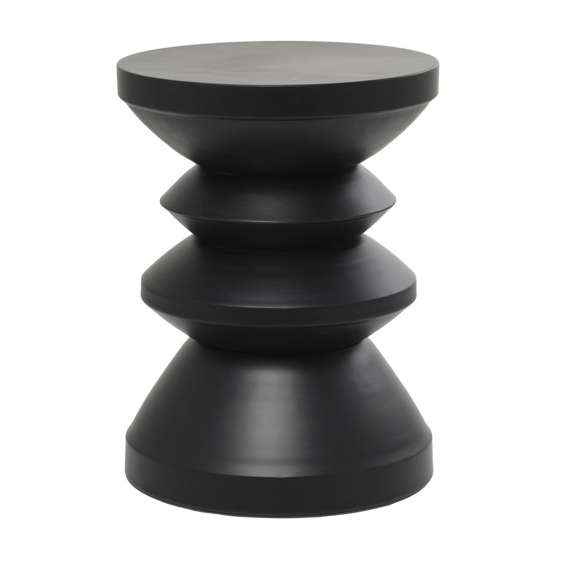 Table d'appoint Belana, Noir, H 18 po x l 13,6 po x P 13,6 po