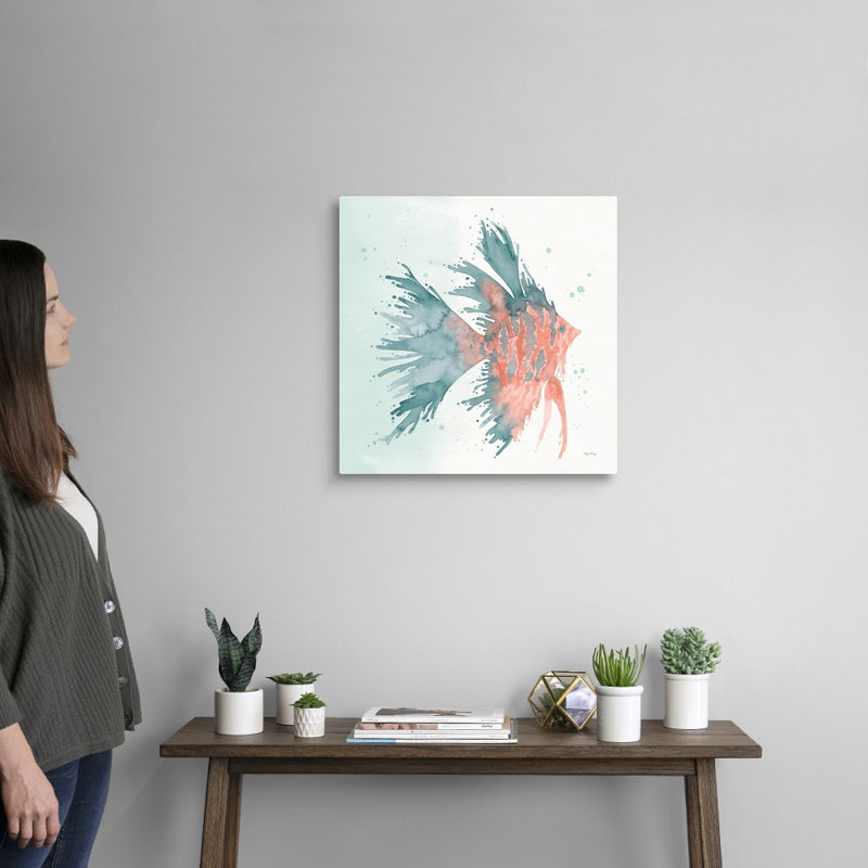 Splash V par Elyse DeNeige - Peinture sur toile, Toile tendue, H 20 po x l 20 po x P 1 po
