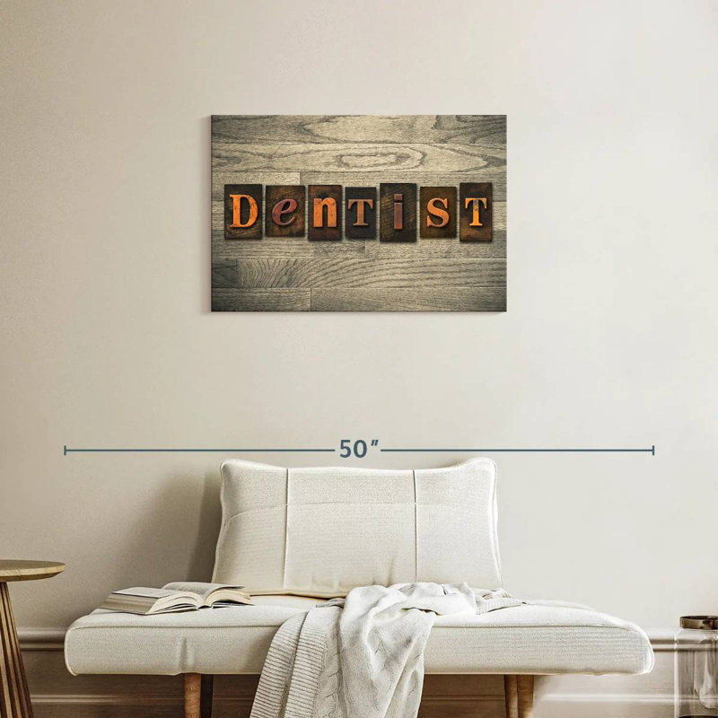 Alcaraz, dentiste, typographie, H 20 po x l 30 po