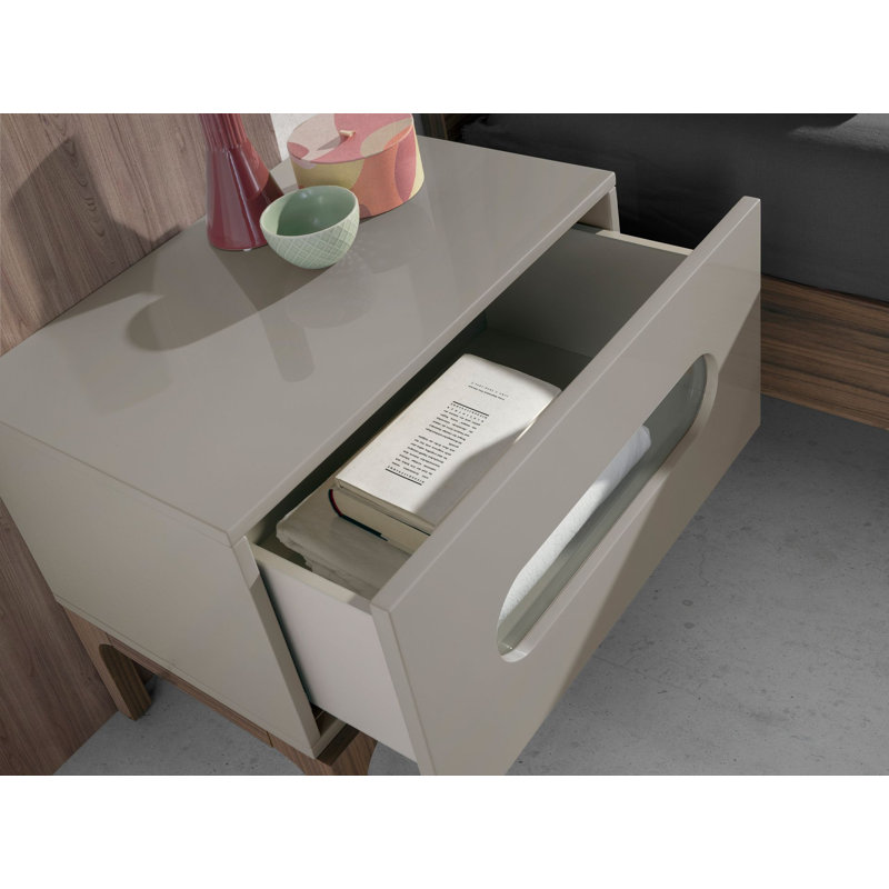 60cm W Manufactured Wood Bedside Table