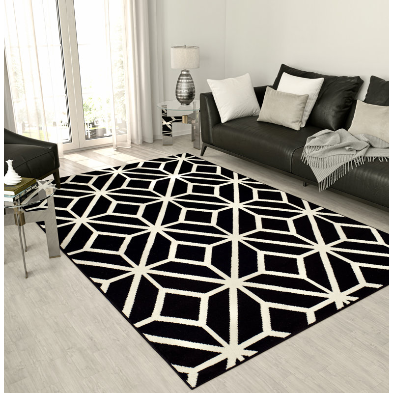 Tapis modernes Gem-94 pour le salon, Rectangle 8 pi x 11 pi
