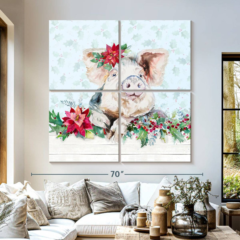 Brampt Holiday Little Piggy, 57" H x 57" W