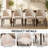 Wooden Dining Chairs Set of 4, Modern Fabric Upholstered Dining Room Chair Kitchen Chairs, Farmhouse Dinner Chair for Kitchen Dining Room -755822287-755822275