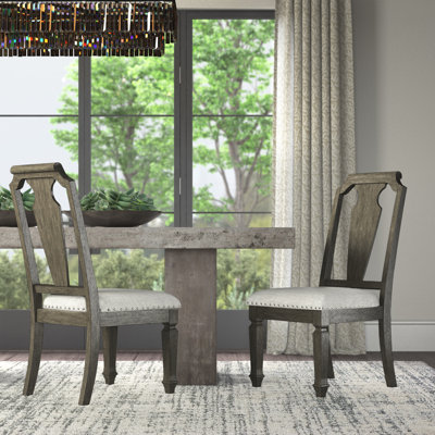 19 " H Linen Upholstered Side Chair
