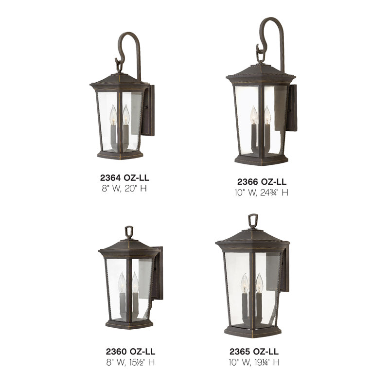Bromley 3-Light Outdoor Wall Lantern, Oil Rubbed Bronze, Yes