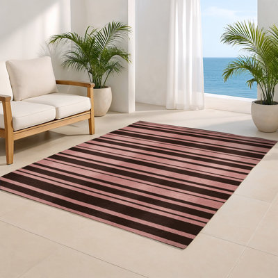 Tapis intérieur / extérieur noir HorizontalStripes