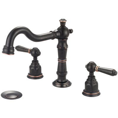 Widespread Bathroom Faucet with Drain Assembly