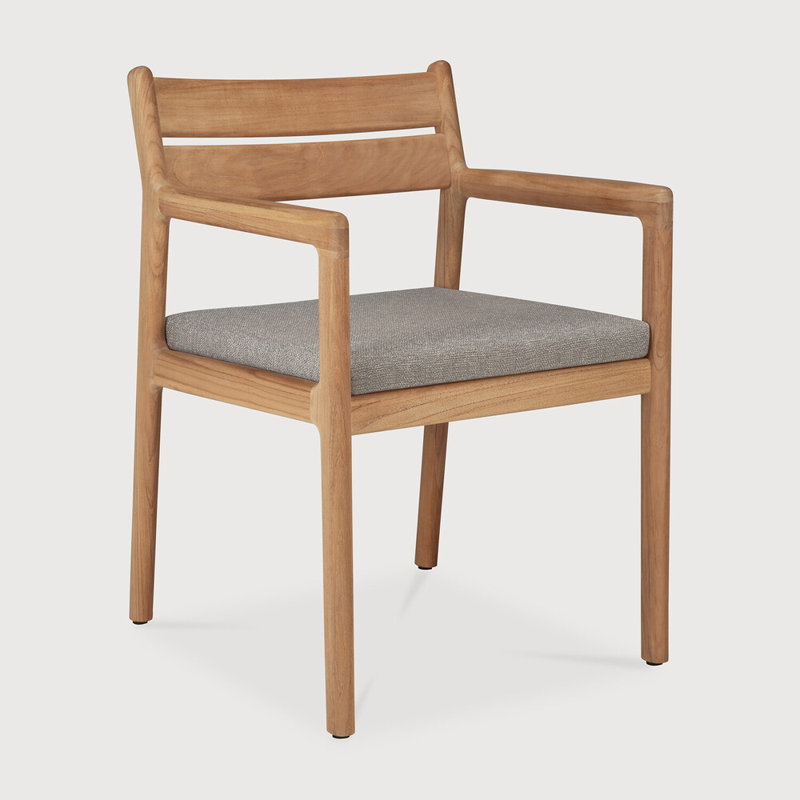 Jack Outdoor Teak Dining Armchair, Mocha