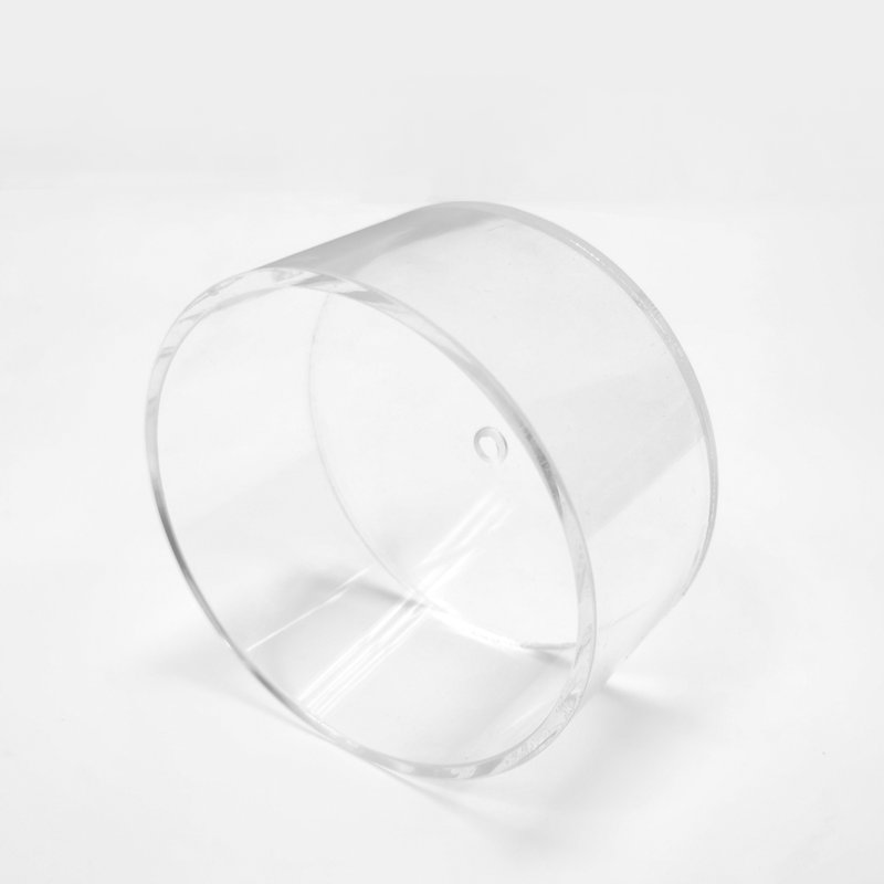 Présentoir rond en acrylique transparent 1PK 3,9 x 2 po avec un trou Plateau de pièce de bonbons cylindrique transparent, support à pied vertical VD