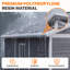 Remise de rangement extérieure en résine l 8 pi. X P 10 pi. Construction à double porte avec plancher robuste à haute résistance, gris clair