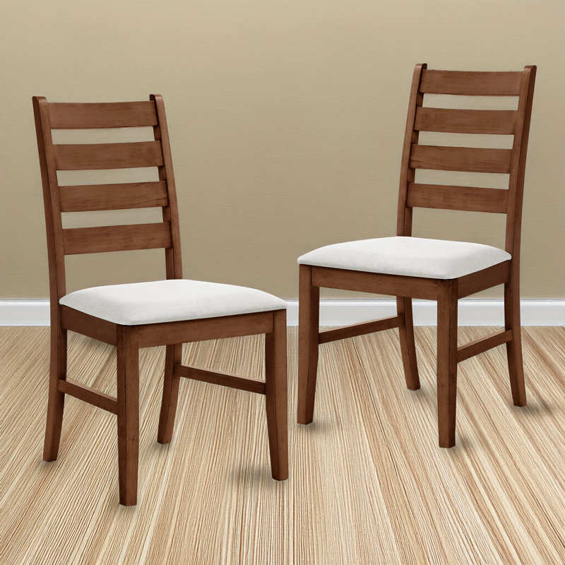 Conchetta Ladder Back Dining Chair, 37.2" H x 21" W x 18.85" D, Brown