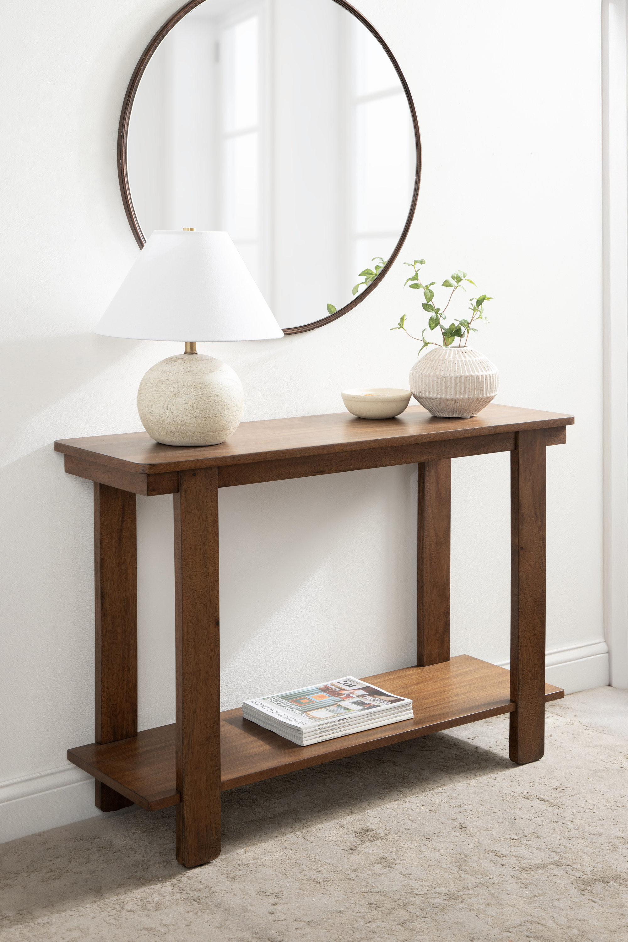 Latitude Run® Aamnah Tiered Rectangle Entryway Console Table - Wayfair ...