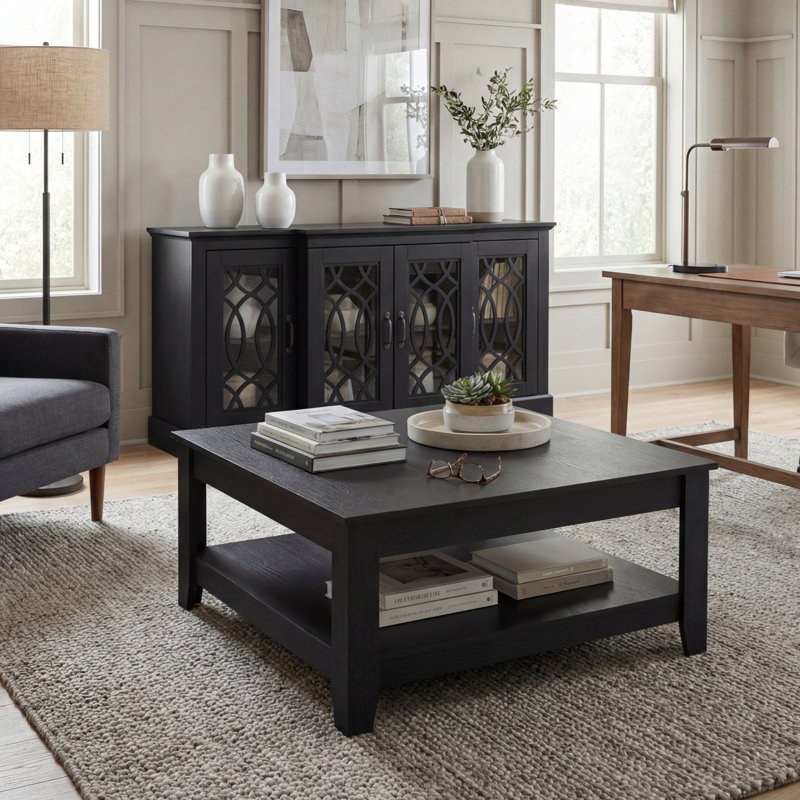 Ensemble de buffet 2 pièces Tottenham Basilico, Noir, Noir