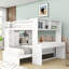 Lit superposé en bois avec bureau, tablettes et garde-robe-230391129-230391128