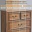 Commode vintage de 80 cm de large à 6 tiroirs de hauteur, élégante commode de rangement en bois au design classique, grand meuble de rangement pour chambre à coucher avec tiroirs à glissières douces-1472930723
