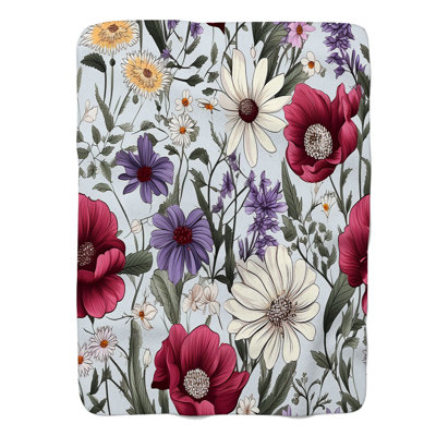 Radiant Florals - 1 Piece Premium Blanket