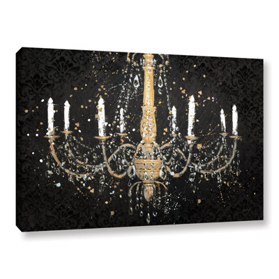 " Grand Chandelier Black I " Painting Print